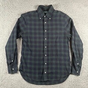Gitman Bros Vtg Shirt Mens M Blue Green Plaid Flannel Button Down Made In USA - Picture 1 of 8