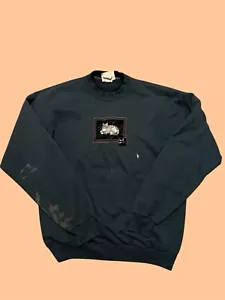 Sudadera Vintage Gato Abuela Cuello Redondo Verde Mujer’s Talla L - Imagen 1 de 8