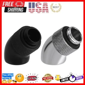G1/4 Screw Thread 45 Degree Elbow Rotation Brass Adapter Connector Fitting - Afbeelding 1 van 15