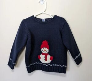 Toddler Boy Snowman Sweater Christmas Winter Baby Gap Holiday 2004 Size 3/3T