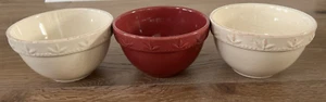 3er Set - Sorrento Debby Segura Signature 6" Müsli Suppe Schüsseln Elfenbein (2) Rot - Bild 1 von 6