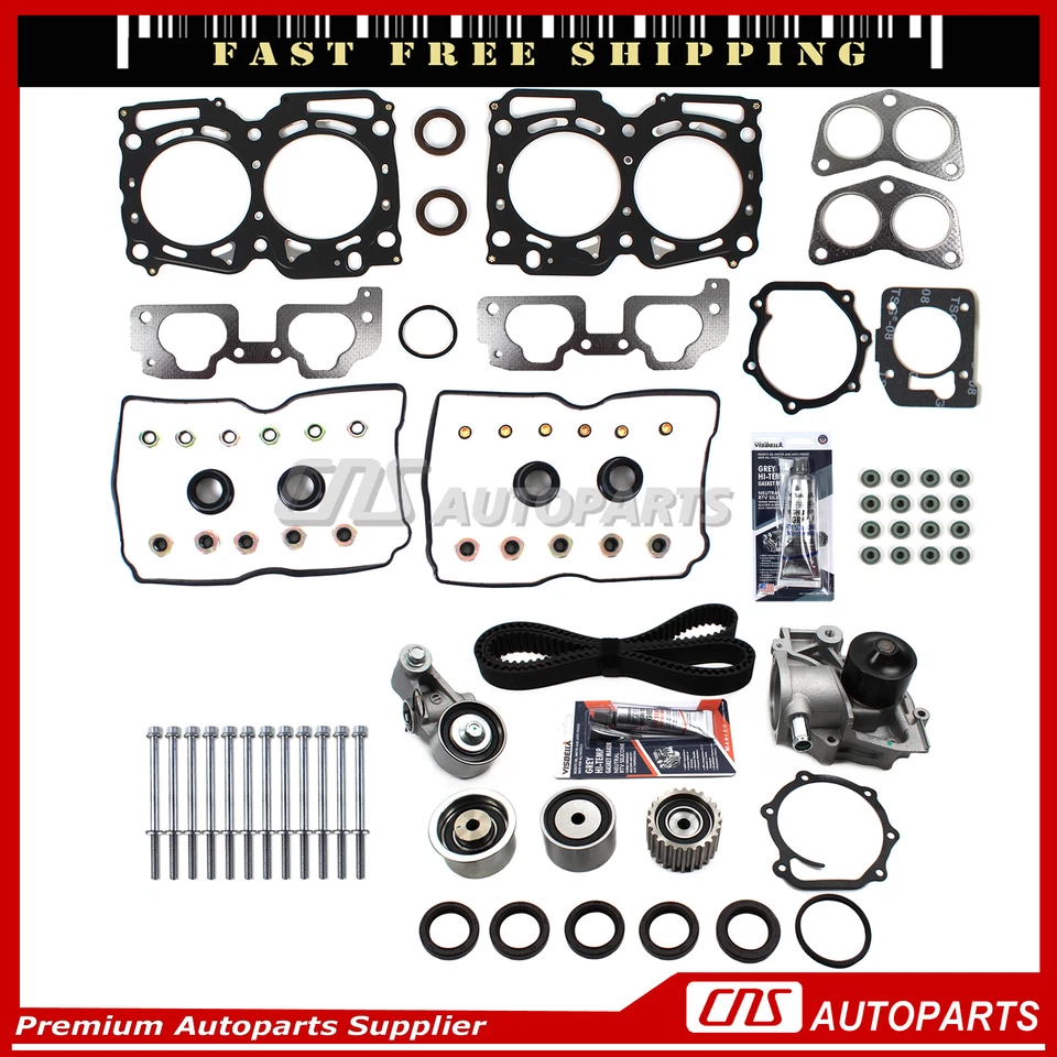 MLS Head Gasket Set Bolts Timing Belt Kit FOR 99-03 Subaru 2.5 SOHC EJ251 EJ252 Foto 1 de 4