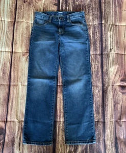 Old Navy Boy's Adjustable Waist Straight Husky Blue Denim Jeans Size: 12 - Picture 1 of 8
