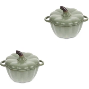 Set of 2 Kürbis-Dessert-Schalen Kind Fallendes Geschirr Dessertschalen - Bild 1 von 12