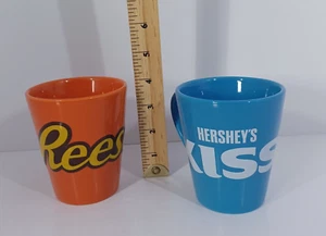 Hershey's Chocolate Kisses And Reese's Coffee Mug Lot Of 2 Tea Cup Hot Beverage - Picture 1 of 10