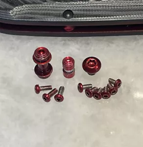 Red Stainless Torx Screws Axis Bar Thumb Stud For Benchmade Freek 560BK-1 Knife - Picture 1 of 12