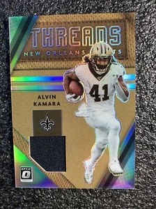 2020 Donruss Optic Football Threads Holo Prizm Alvin Kamara New Orleans Saints - Picture 1 of 2