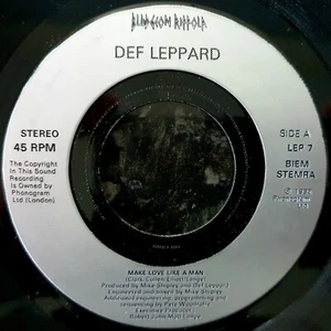Def Leppard (e) Make Love Like A Man - Rare 1992 Excellent Condition Jukebox 7" - Picture 1 of 2