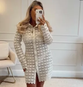 H&M: Vestido de crochet crema: 1274541001: TODAS LAS TALLAS - Imagen 1 de 4