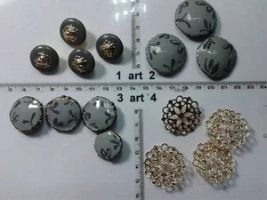1 lote botones joya esmaltes piedras vidrio murrine botones botones antiguo g3 - Imagen 1 de 1