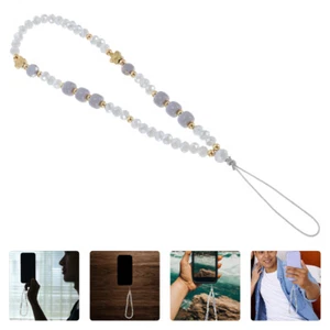  Mobile Phone Chain Necklace Holder with Beaded Lanyard Wrist Strap - Zdjęcie 1 z 12
