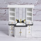 1/12 Dollhouse Mini Basin Cabinet Miniature Furniture For Bathroom Kitchen