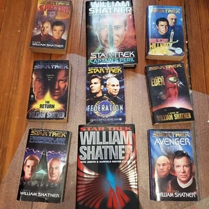 Star Trek Novels 9 Book Lot William Shatner Mack Paperback and hard cover - Bild 1 von 1
