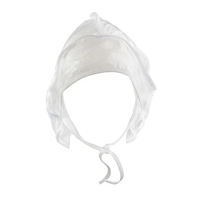 Waterproof Plastic Foldable Travel Rain Bonnet Hat with Ties One Size, 2 Pack - Image 1 of 4