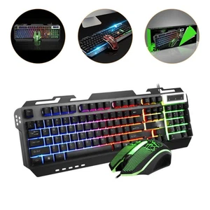 Clavier Rétroéclairé En Métal Souris Rétroéclairée RVB D'ordinateur - Zdjęcie 1 z 12