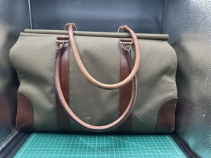 Vintage L.L. Bean Reisetasche Tweed und Leder. Koffer Umhängetasche. OVP - Bild 1 von 11