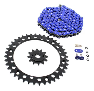 2000 - 2003 Yamaha YFS 200 Blaster Blue O-Ring Chain & Black Sprocket 12/40 92L - Picture 1 of 4