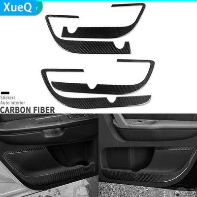 Cubierta de panel antipatadas de puerta interior de fibra de carbono real para Chevrolet Traverse 09-17 Foto 1 de 4