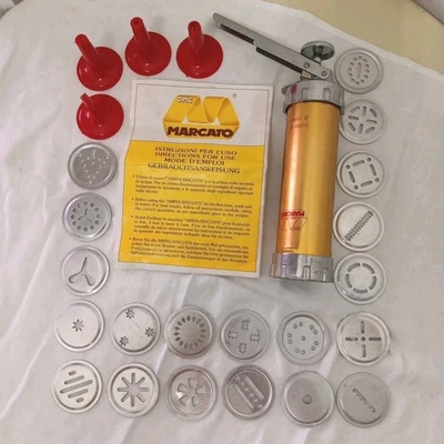 Prensa de galletas vintage Atlas Marcato Villa Ware 20 discos 4 puntas hecha en Italia Foto 1 de 4