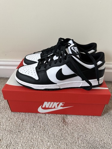 Nike Dunk Low Black White Panda taglia UK 10