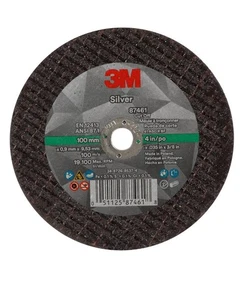 (25) 3M Silver Cut-Off Wheel 87461 T1 4" x .035" x 3/8" 60 Grit - Picture 1 of 4