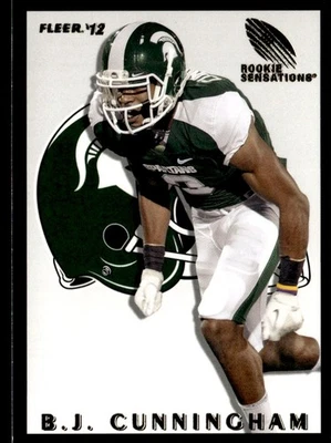 2012 Fleer Retro Ultra Rookie Sensations B.J. Cunningham Michigan State Spartans - Image 1 of 2