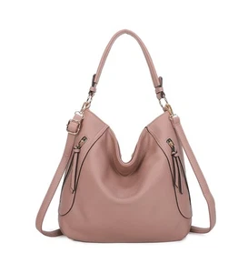 Bolso de hombro informal de cuero con correa drapeada para mujer. Más colores. - Imagen 1 de 14