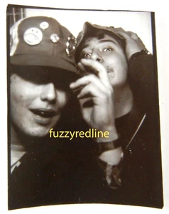 Vtg 1980s Arcade PHOTOBOOTH Photo Booth YOUNG MEN Hats FUNNY FACES Crazy Eyes—3 - Picture 1 of 2