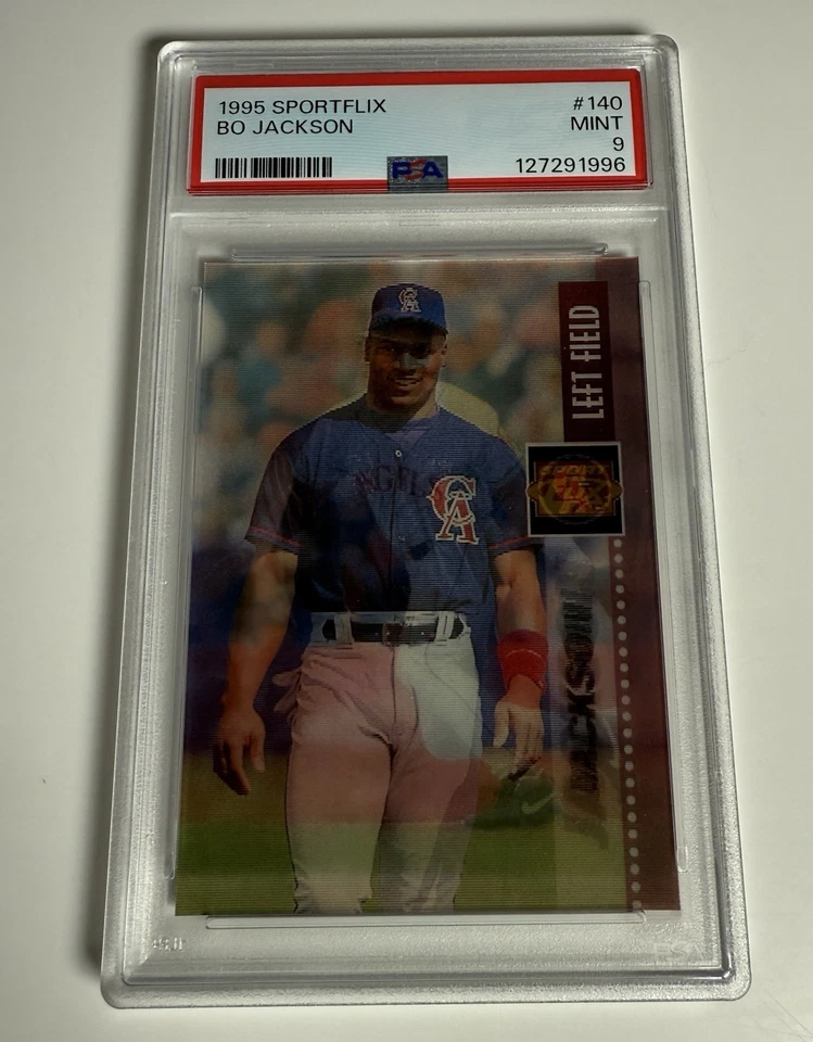 Sportflix Bo Jackson 1995 #140 PSA 9 como nuevo MLB béisbol patio holográfico Foto 1 de 4