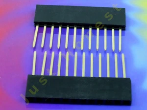 Stk.2x BUCHSENLEISTE /HEADER 12 polig Stapelbar / Stackable 2.54mm Arduino #A412 - Bild 1 von 1