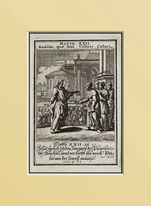 1730:WEIGEL- BIBEL_HEILIGE BIBELSZENE_Im Passepartout_y - Bild 1 von 1