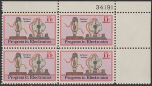 Scott# C86 - 1972-73 Airmail Commemoratives - 11 cts De Forest Audions Pl Bk (A) - Picture 1 of 1