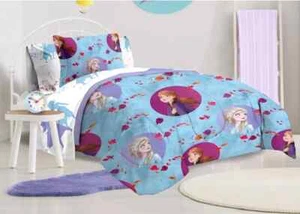 Disney Frozen II 7-Piece Full Bed Set - Elsa & Anna - 100% Polyester, Super Soft - Picture 1 of 3