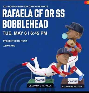 2025 Boston Red Sox Ceddanne Rafaela Center Field Diving Bobblehead SGA 5-6-2025 - Picture 1 of 1