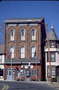 historic structures-Firehouse & fireman's statue @ Slatington Pa.Fuji slide - Picture 1 of 1