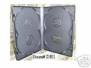 500 PCS NEW GOOD QUALTITY 14MM QUAD DVD CASES  WITH OVERLAP HUB DH1 - Picture 1 of 1