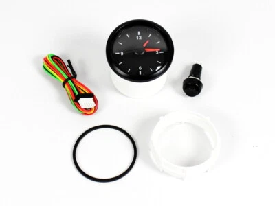Zusatzinstrument Cockpit Uhr 52mm weiße LED-Beleuchtung analoge Zeit Anzeige 12V - Bild 1 von 4