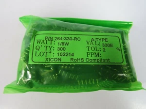 (300) Xircon RESISTOR ARRAY 330Ohms 1/8w 2%, 6 pin SIP 264-330-RC - Picture 1 of 2