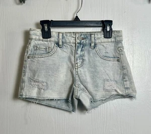 Girls' Mid-Rise Cutoff Jean Shorts - art class™ Light Blue Wash size M(8) - Picture 1 of 3