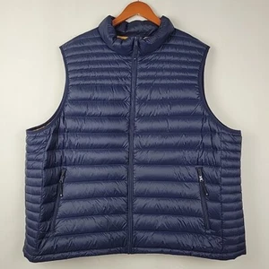 Solaris Down Puffer Vest Mens 3XB Navy Yellow Packable - Picture 1 of 9