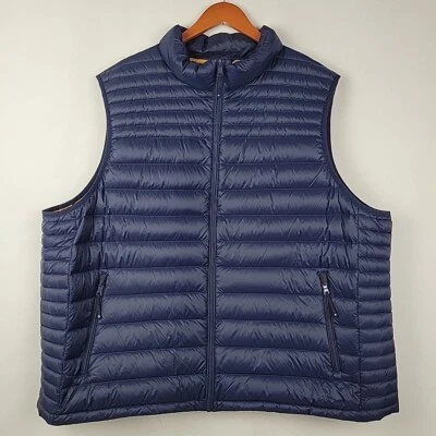 Solaris Down Puffer Vest Mens 3XB Navy Yellow Packable - Image 1 of 4