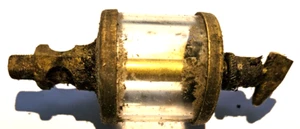 Vintage Metal and Glass Fuel 1 3/4" Filter helped the past world run - Picture 1 of 5