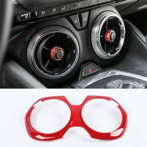 Red ABS Central Control Air Condition Panel Cover For Chevrolet Camaro 2016-2023 - Picture 1 of 6