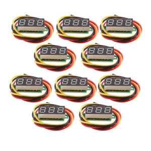 10x Mini Digital Voltmeter LED Panelmeter 3 Kabel Messbereich DC 0-100V - Bild 1 von 11