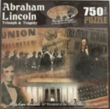Gettysburg Souvenir Abraham Lincoln Triumph and Tragedy 750 Piece Jigsaw Puzzle