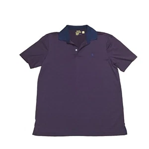 Polo Ralph Lauren Performance Polo Shirt Mens Medium Blue Red Striped Pony Golf - Picture 1 of 8