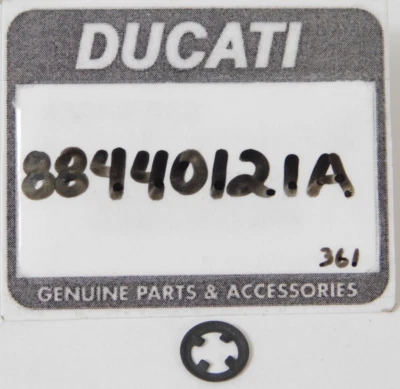 1 NOS Genuíno Ducati Monster 400 620 750 Supersport 900SS Circlip OEM 88440121A - Imagem 1 de 3