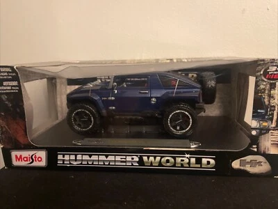Hummer HX Concept Dark Blue Metallic Hummer World 1/18 Diecast Model Car by - Image 1 of 4
