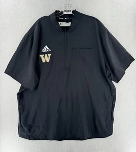 Adidas Washington Huskies Windbreaker Pullover Pockets - Size XL Rare - Picture 1 of 14
