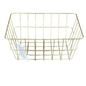 Birch & Vine Gold Wire Small Rectangular Organizer Storage Baskets Set 10 Office - Picture 1 of 11